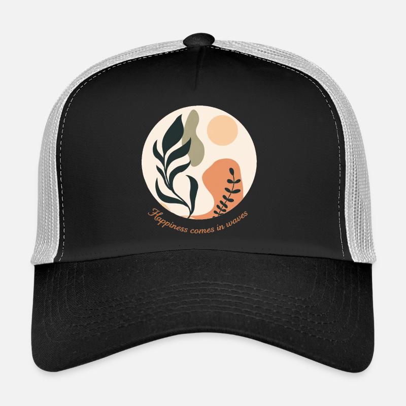 Happiness comes in waves - Trucker Cap - black/stone grey