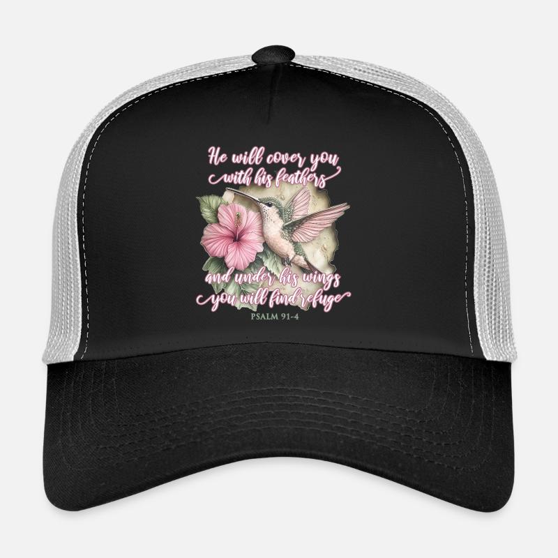 Bibelvers Christlich Kolibri - Trucker Cap - Schwarz/Steingrau
