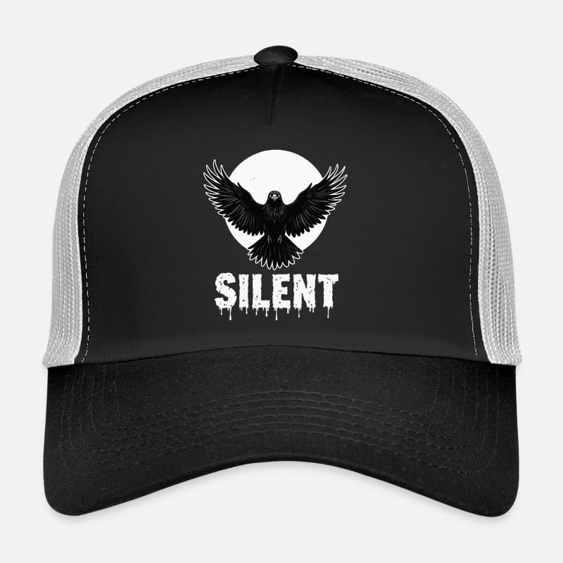 Silent – Dark Raven Gothic Motiv Trucker Cap