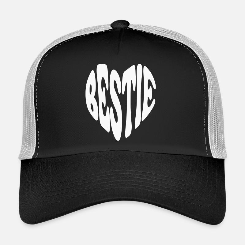 Bestie Best Friend Heart – Anpassbare Farbe Trucker Cap