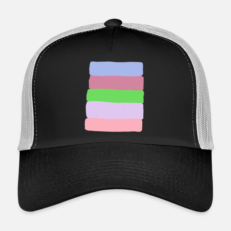 Pile à rayures pastel Casquette trucker 