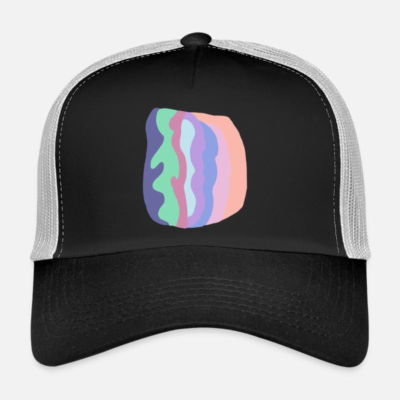 Pastel Wave Layers - Trucker Cap - black/stone grey