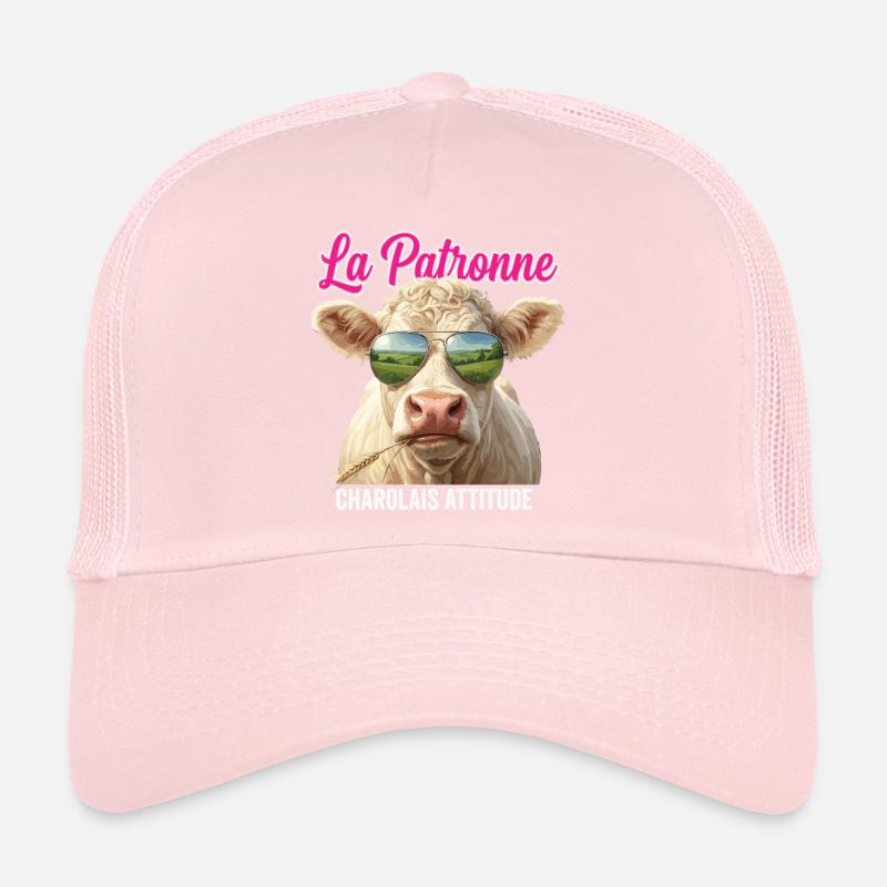 Charolais Élevage Bovin Éleveur Casquette trucker 