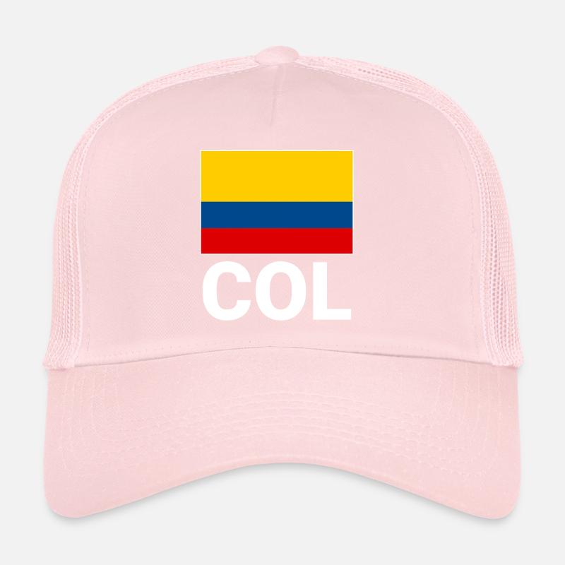Drapeau de la Colombie avec l’abréviation COL Casquette trucker 