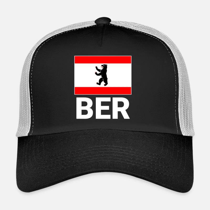 Drapeau de Berlin avec abréviation BER Casquette trucker 