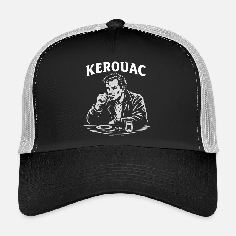 Jack Kerouac drinking Espresso at the cafe Trucker Cap