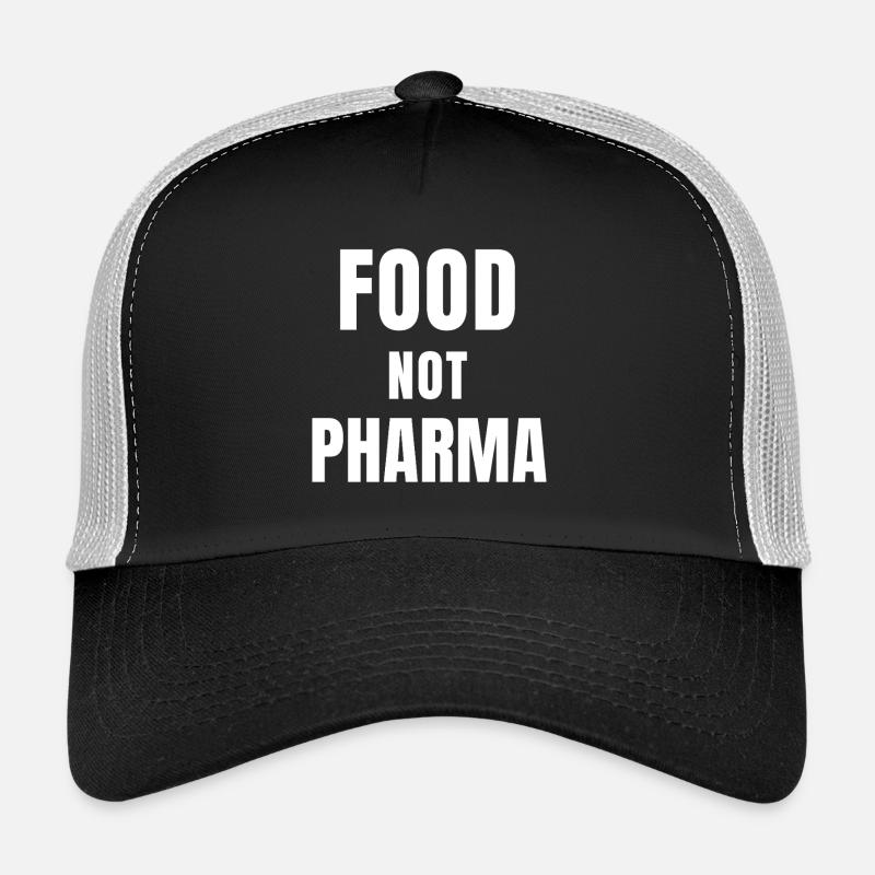 Protestation Food Not Pharma Imprimé Casquette trucker 