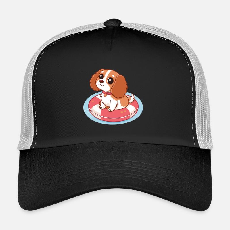 Cute Puppy on Floating Buoy Trucker Cap