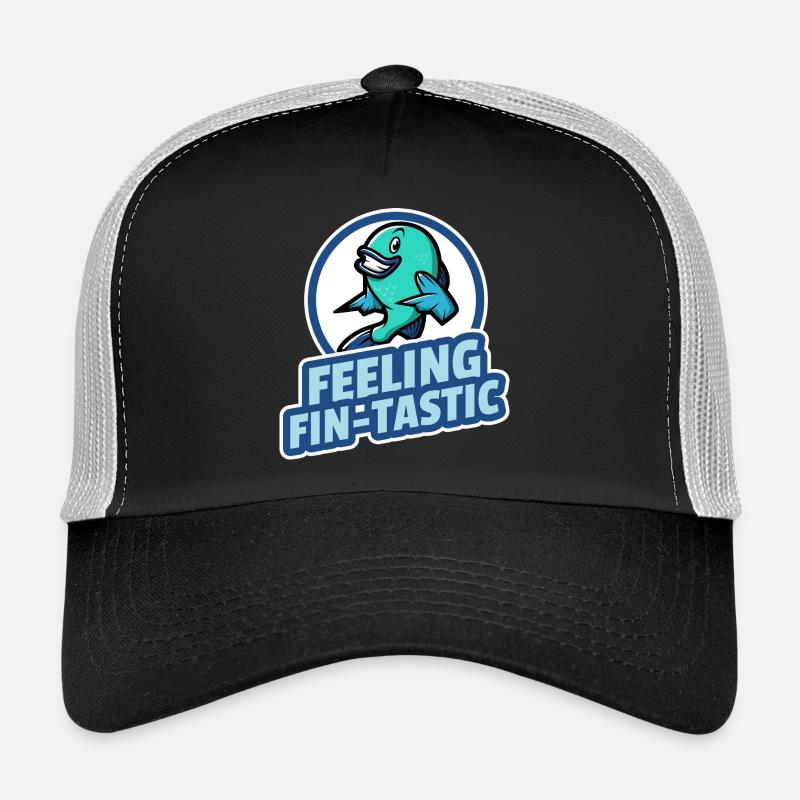 Feeling fin-tastic - Trucker Cap - black/stone grey