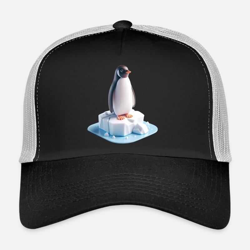 Bloc Pingouin sur glace 3D Casquette trucker 