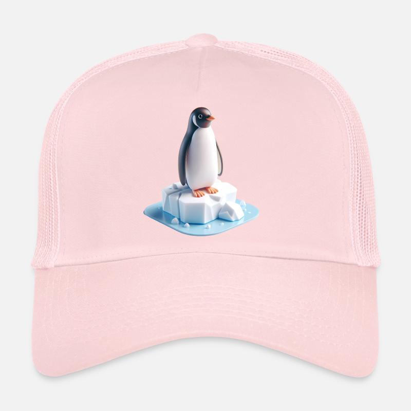 Bloc Pingouin sur glace 3D Casquette trucker 