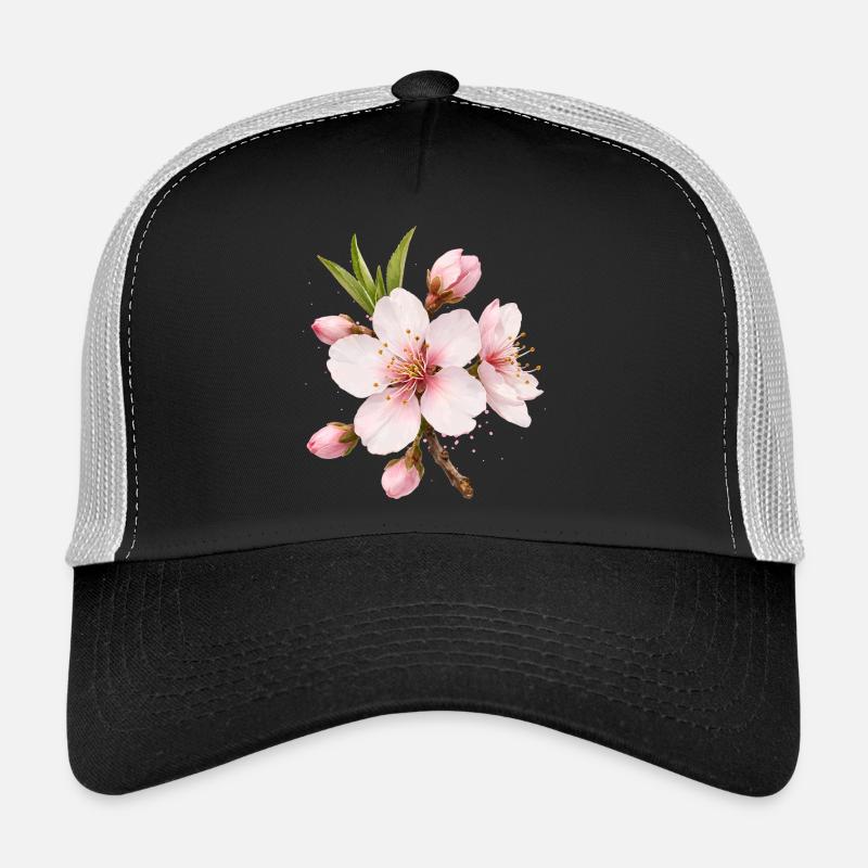 Fleurs d’amandier, fleur rose de printemps, fleur de printemps Casquette trucker 