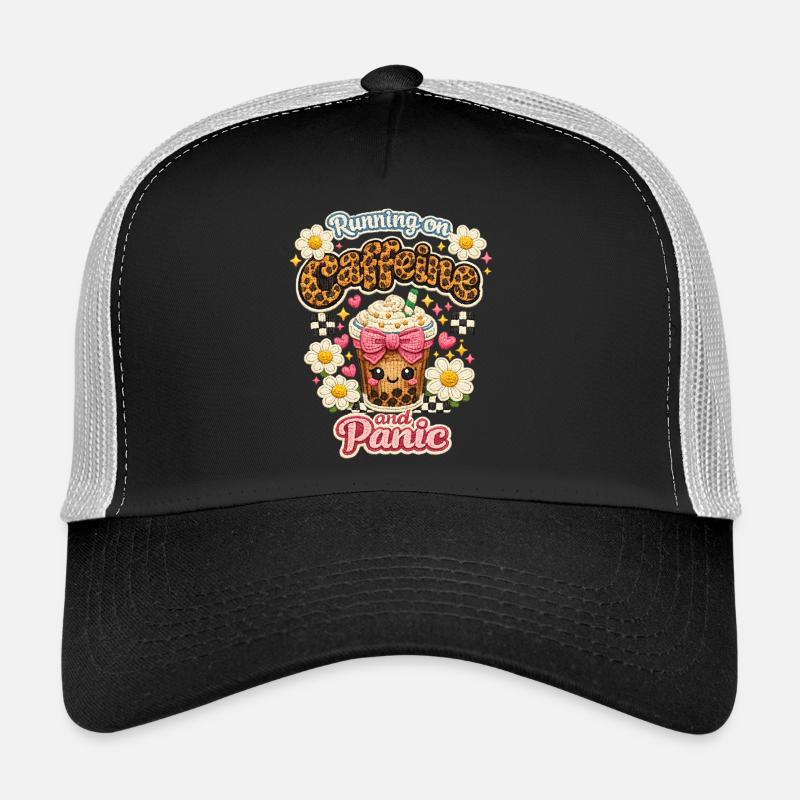 Café Chaos Patch Leopard Latte Casquette trucker 