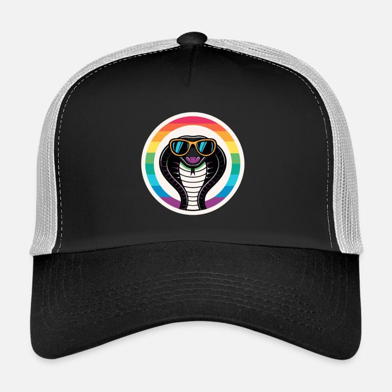 Royal Cobra Rainbow Retro-Brillen Trucker Cap