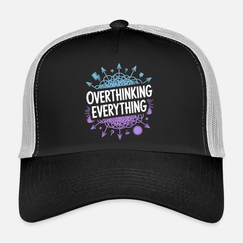 Overthinking Everything ADHS Chaos - Trucker Cap - Schwarz/Steingrau
