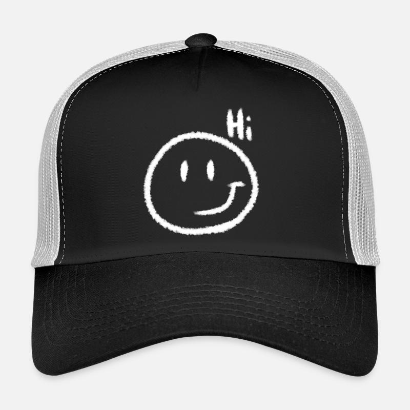 Salut Sourire & Texte | Regarde à la craie Casquette trucker 