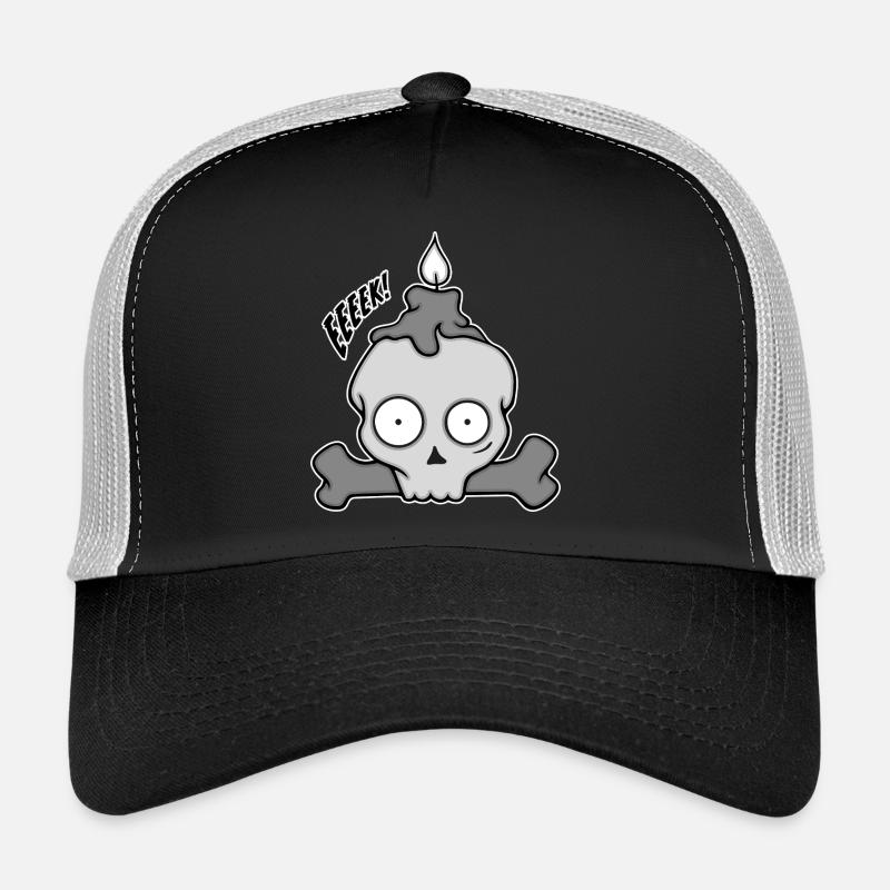 Totenkopf - Trucker Cap - Schwarz/Steingrau