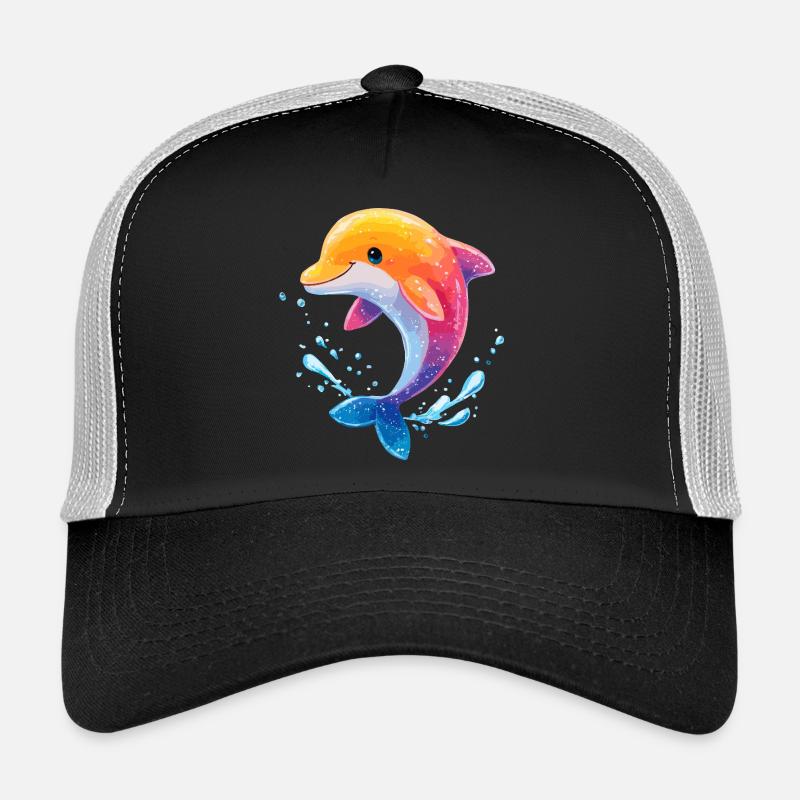 Farbiger Delfin Spritz Trucker Cap