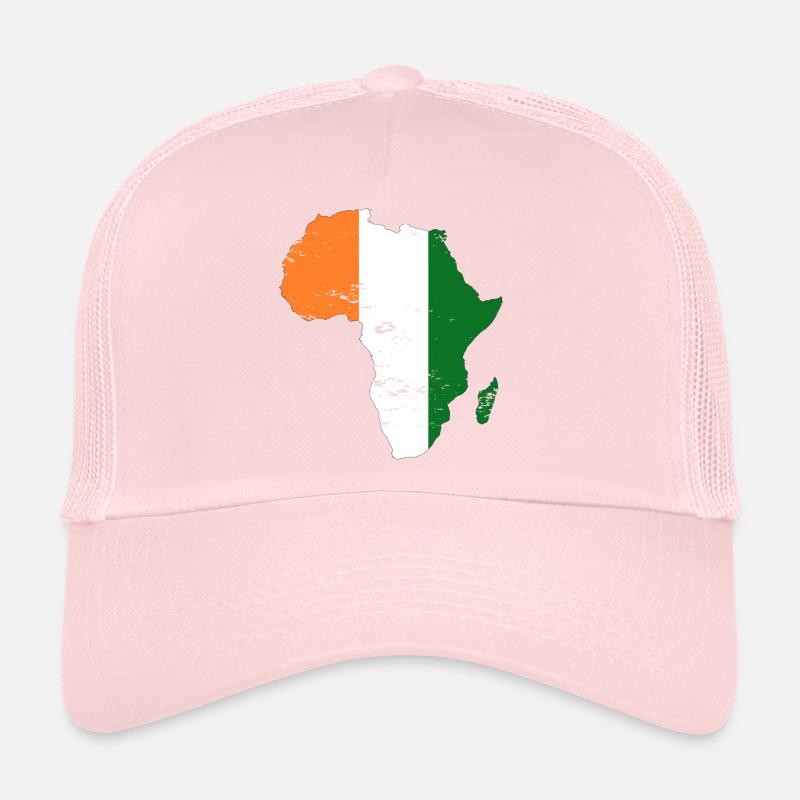 Drapeau de la Côte d’Ivoire Afrique utilisé Casquette trucker 