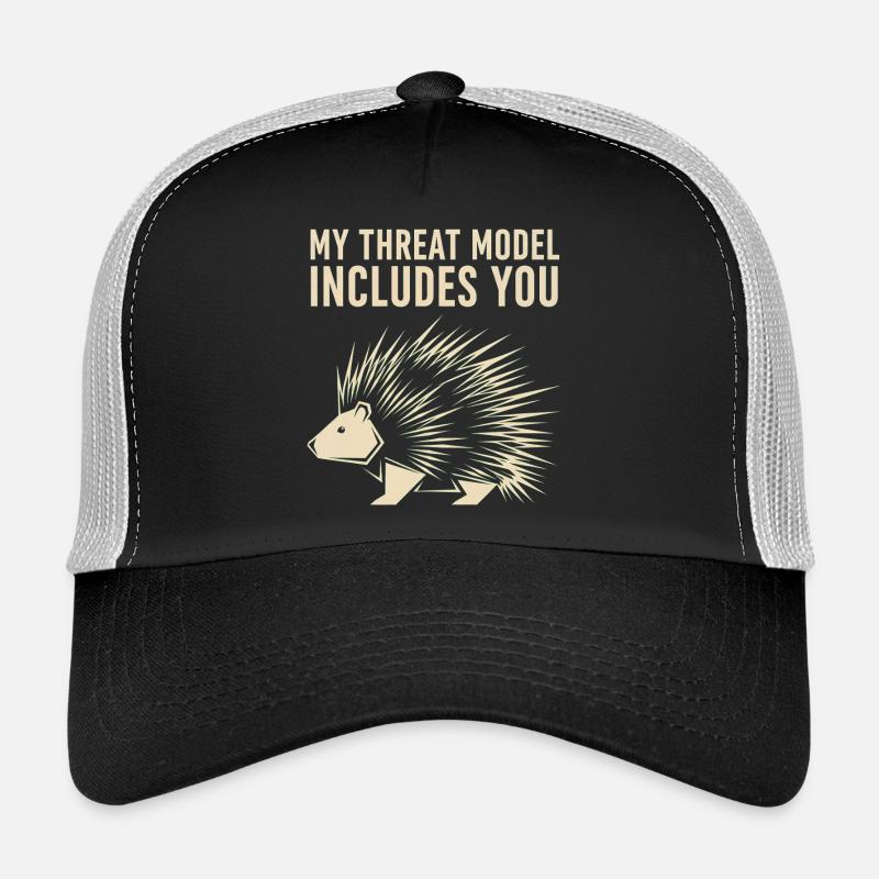 My Threat Model Includes You – Porcupine Trucker Cap