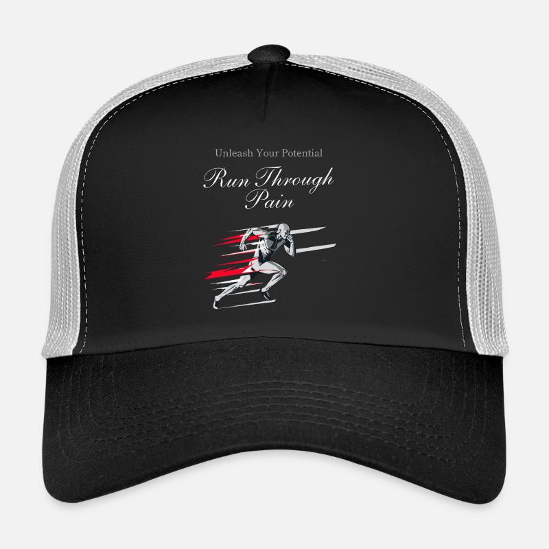 Running Jogging Motivation Sprint Runner Design Trucker Cap