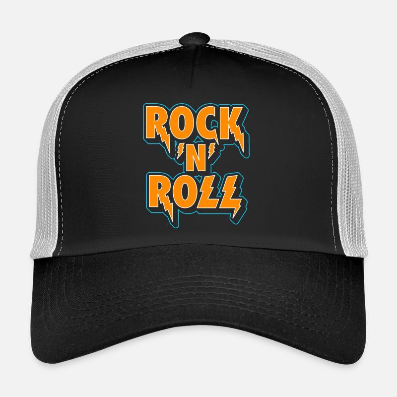 Logo typographique 3D Rock 'N' Roll Casquette trucker 