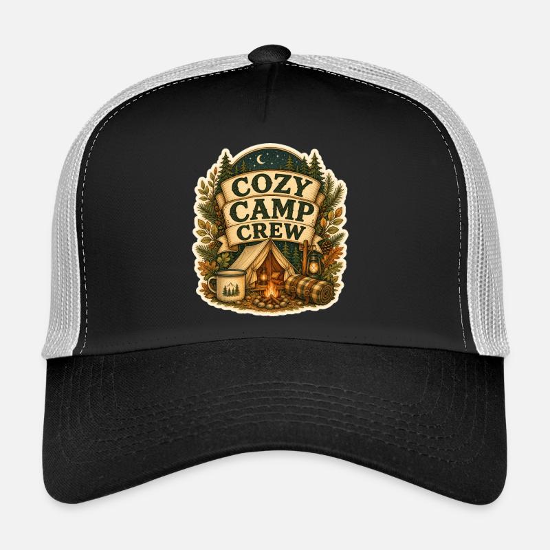 COZY CAMP CREW - Trucker Cap - black/stone grey