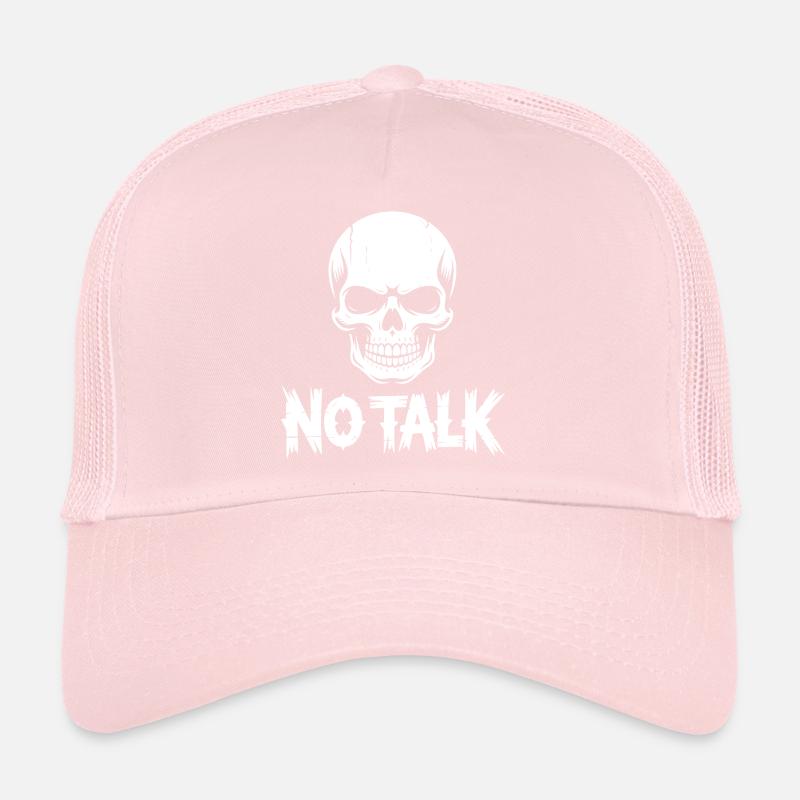 Skull No Talk Trucker Cap