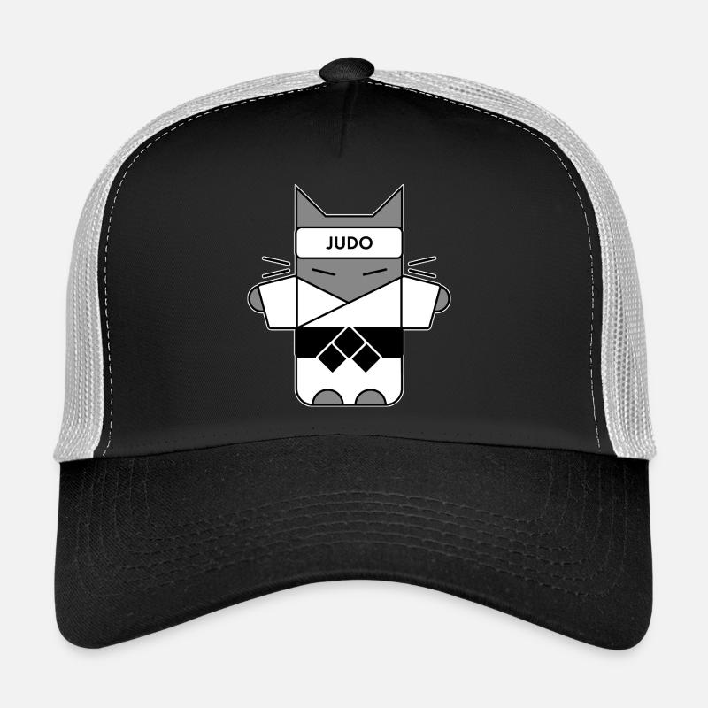 Judo Cat - Casquette trucker  - noir/gris pierre