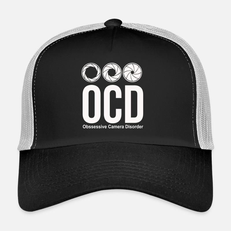 ocd photographer funny - Trucker Cap - black/stone grey