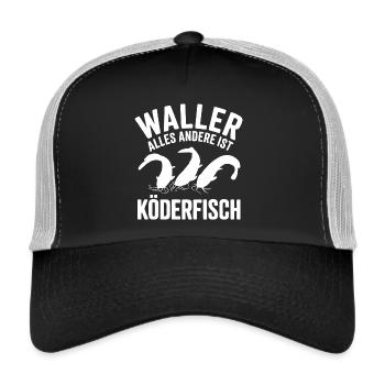 Wels Waller fischen Sportfischen - Trucker Cap - Schwarz/Steingrau - Vorne