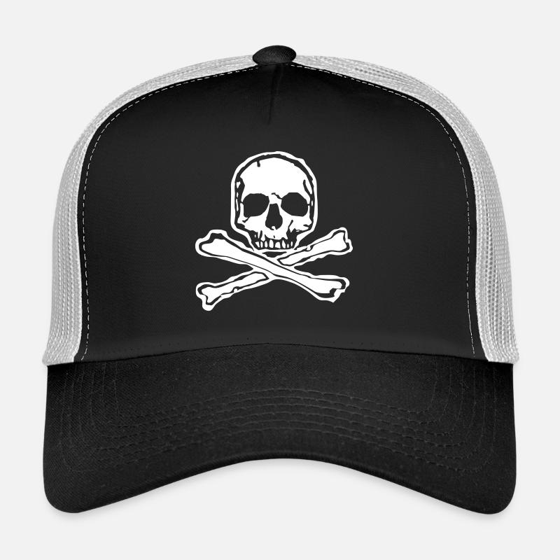 Skull Skull Tattoo Bones Skull Bone Style Trucker Cap