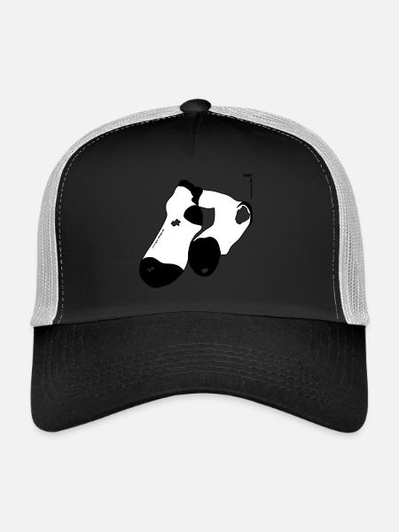 gxp old sock - vieille socke - Casquette trucker  - noir/gris pierre - Devant