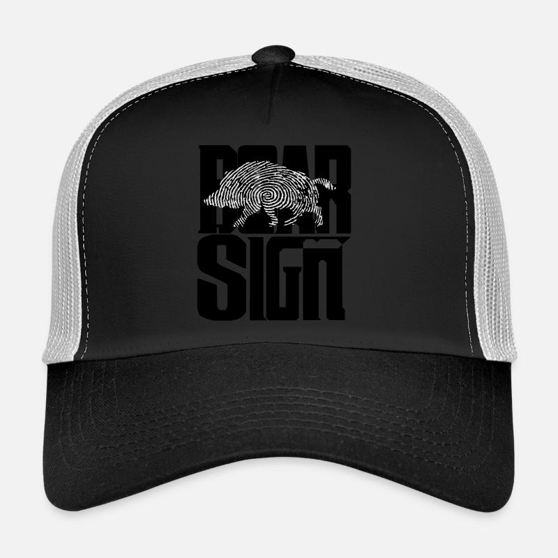 Zeichen Eber - Trucker Cap - Schwarz/Steingrau