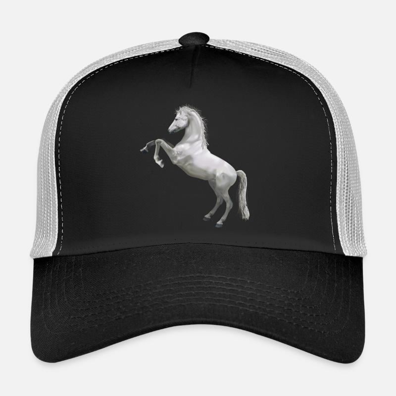 Pferd - Trucker Cap - Schwarz/Steingrau