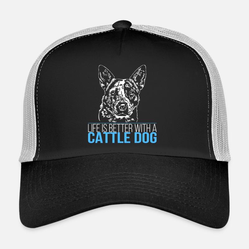 CATTLE DOG life is better Wilsigns Hunde Trucker Cap