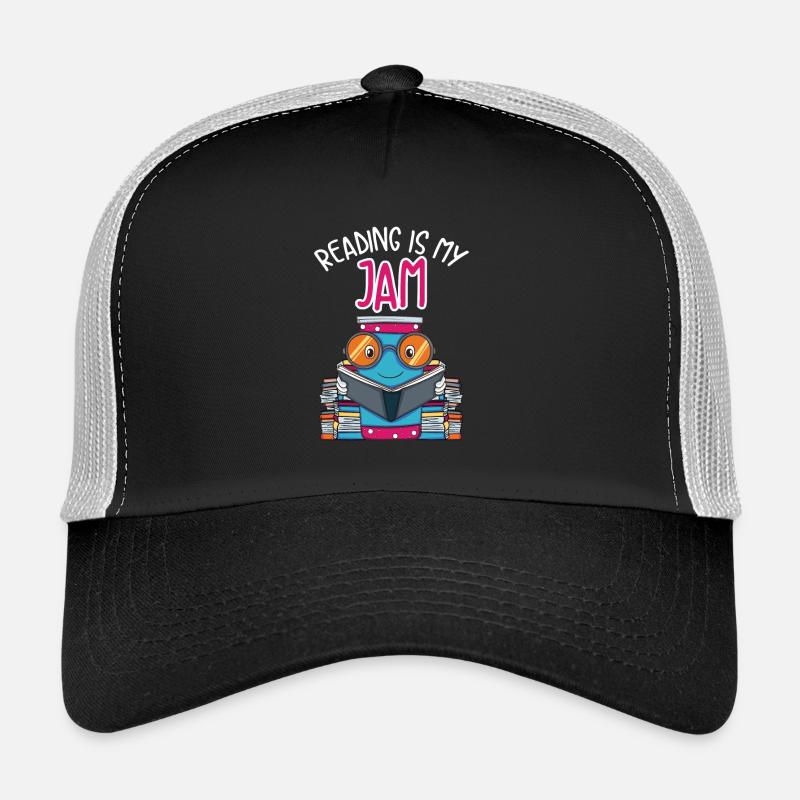 Bücher lesen Geschenk - Trucker Cap - Schwarz/Steingrau