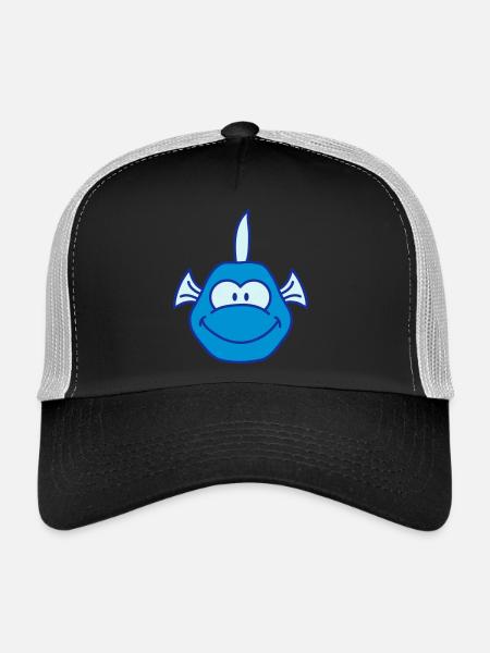 Funny Comic Fish - Trucker Cap - black/stone grey - Front