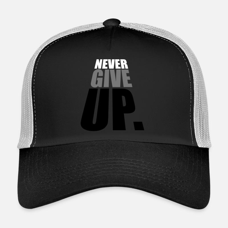 gagnant ne jamais abandonner la conception de logo jamais Casquette trucker 