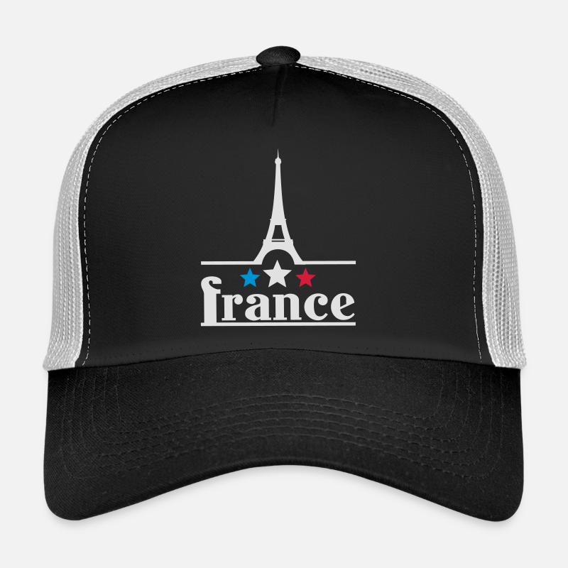 France eiffelturm - Trucker Cap - Schwarz/Steingrau