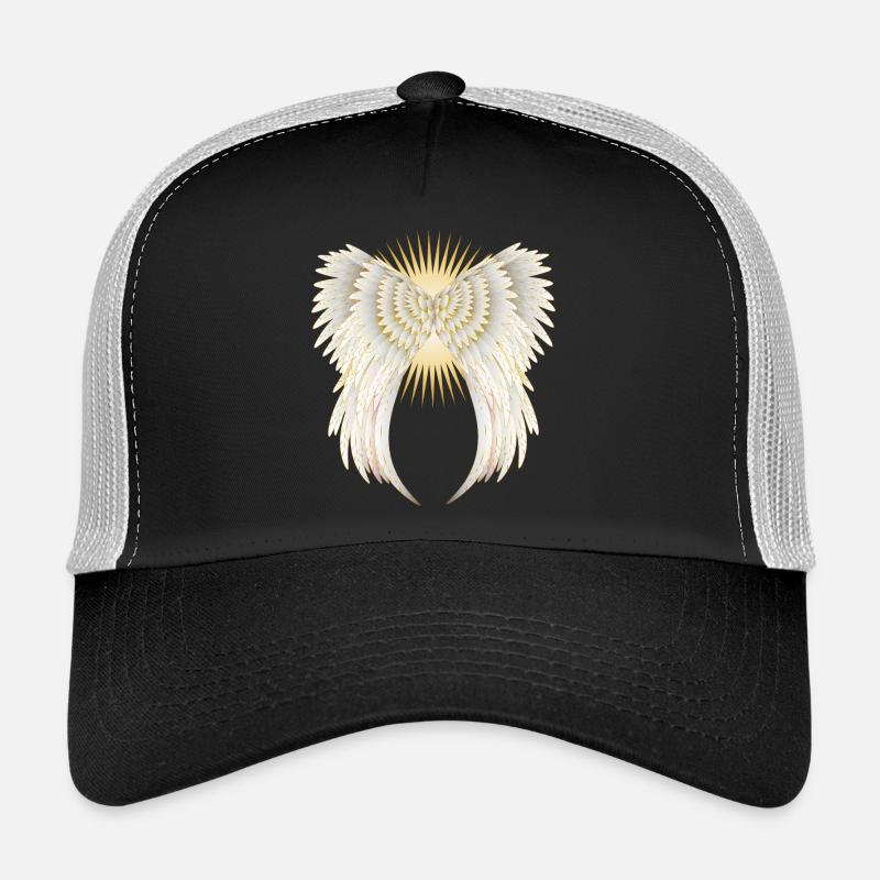 weiß goldene Engelsflügel mit strahlenden Stern Trucker Cap