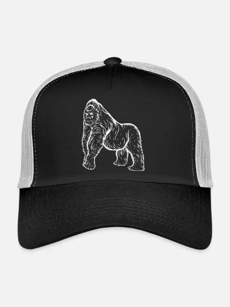 gorilla - Trucker Cap - black/stone grey - Front