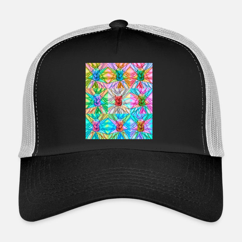 Vibrant Can and Abstract Light Pattern Trucker Cap