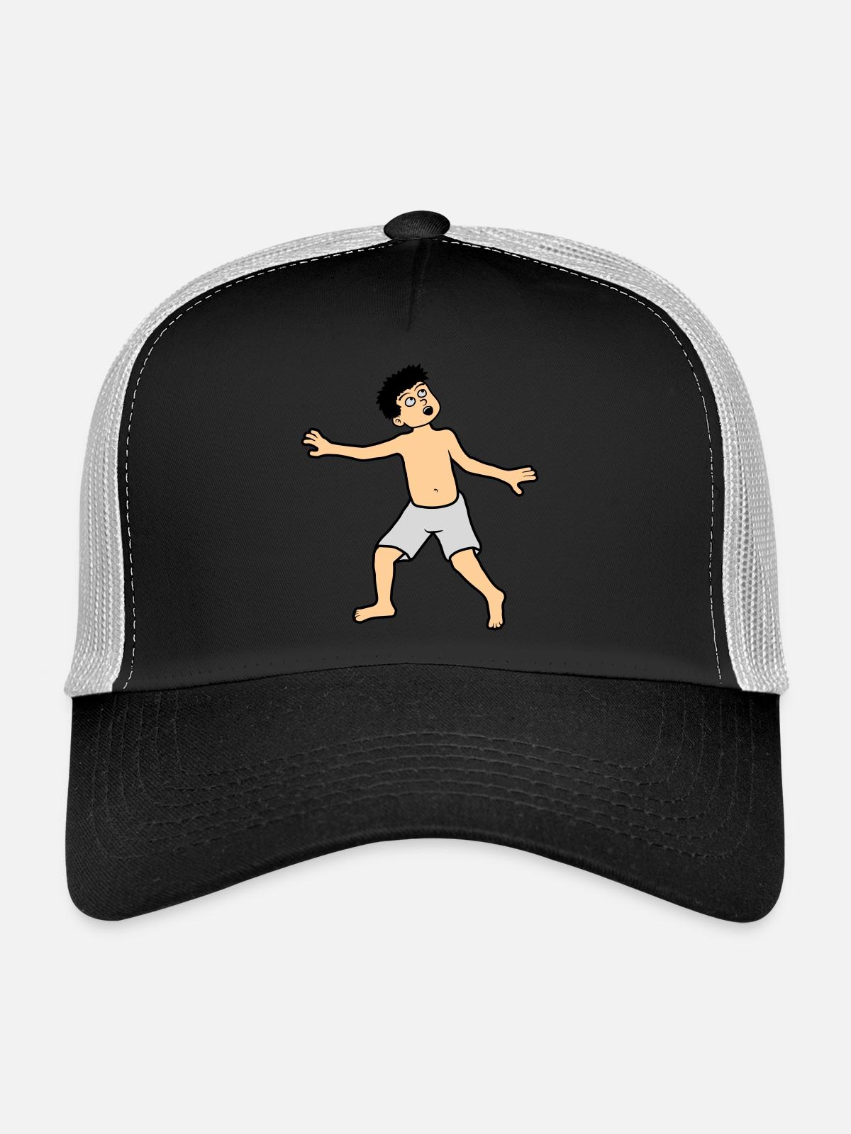 Boy is afraid - Trucker Cap - black/stone grey - Front