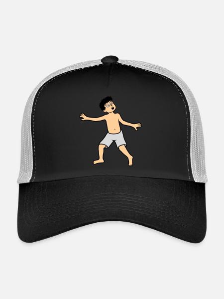Boy is afraid - Trucker Cap - black/stone grey - Front