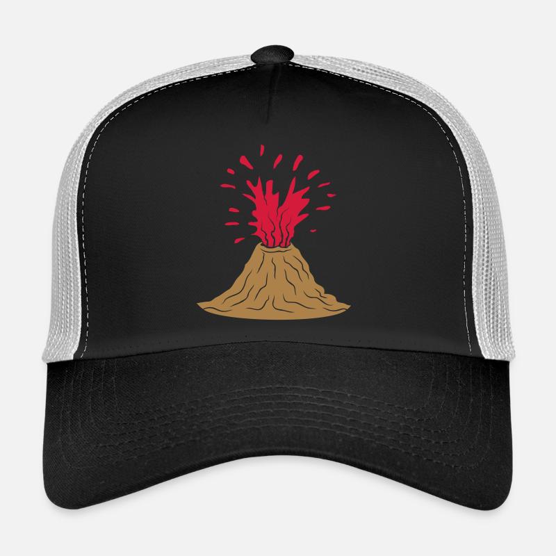 Volcano Eruption Design Trucker Cap