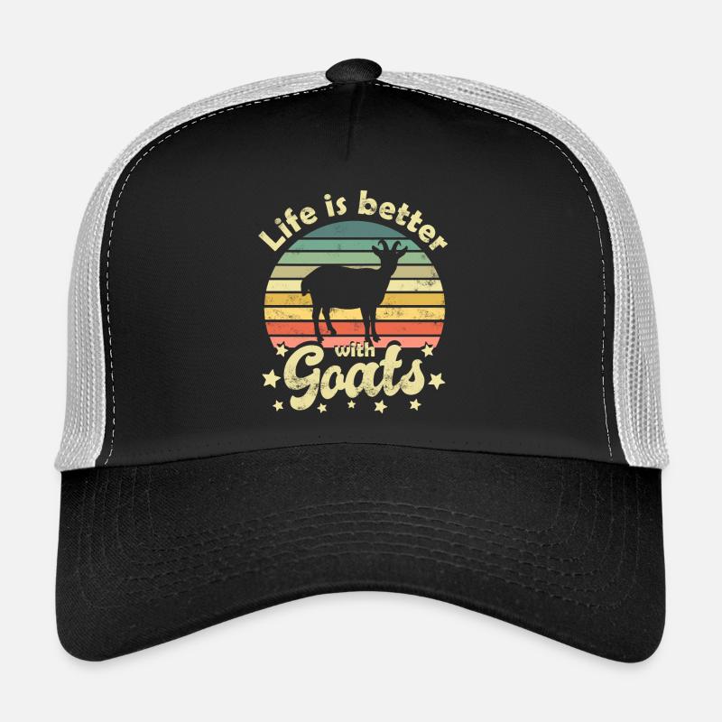 Goat Goats - Trucker Cap - black/stone grey