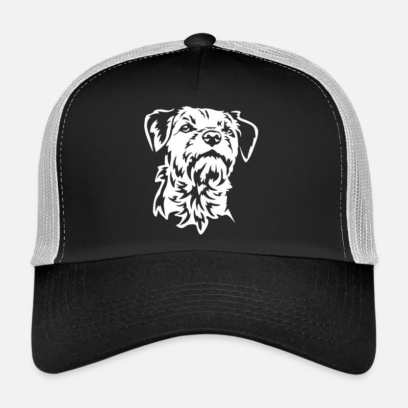 Border Terrier Kopf "Black Edition" Trucker Cap