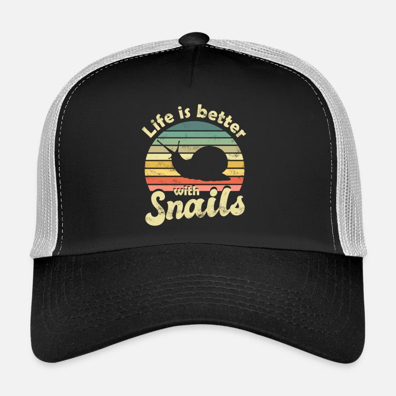 Escargots d’escargots - Casquette trucker  - noir/gris pierre