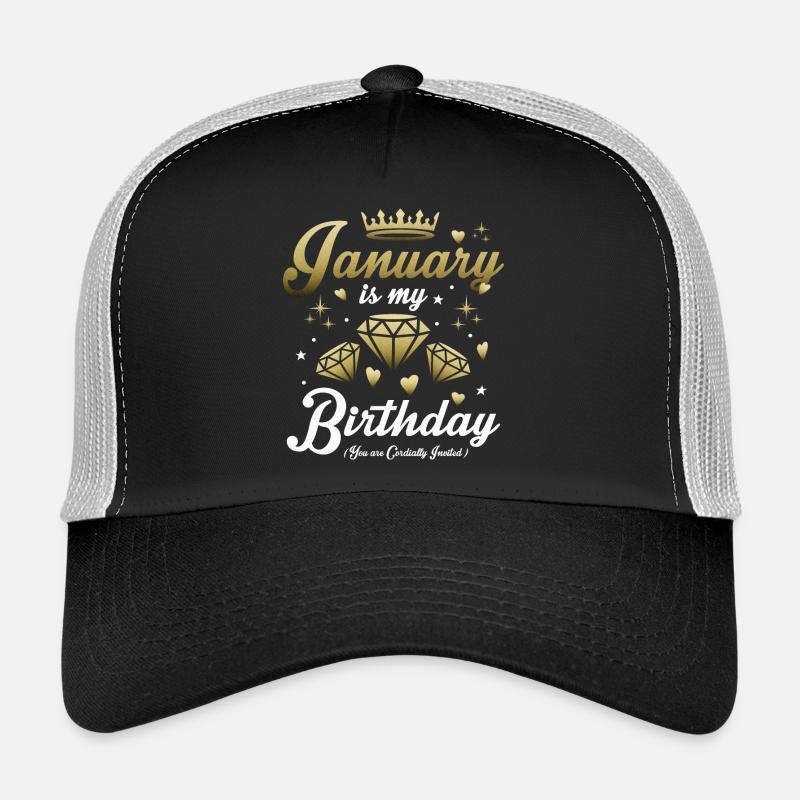 Januar Geburtstags Kind Trucker Cap